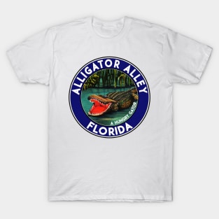 Alligator Alley Florida Interstate 75 Big Cypress Everglades Vintage T-Shirt